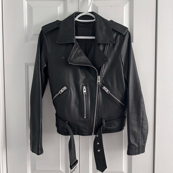 All Saints Jackets & Blazers - 🎉 HP 🎉 All Saints Balfern Black Leather Jacket - 6